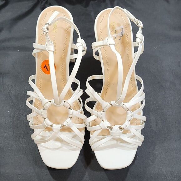 BRAND NEW CHASE+CHLOE BLOCK HEEL OPEN TOE MULTI-STRAP SANDAL S2 - Picture 3 of 14